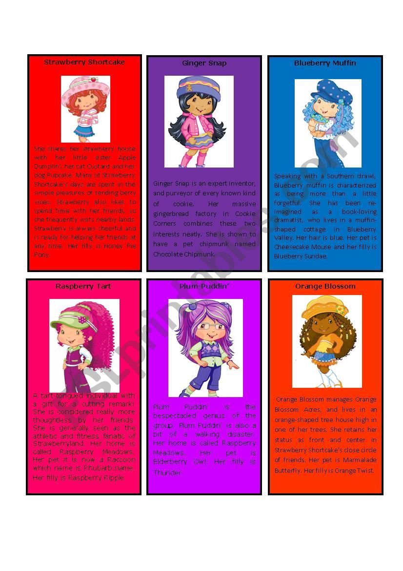 characters from strawberry shortcake