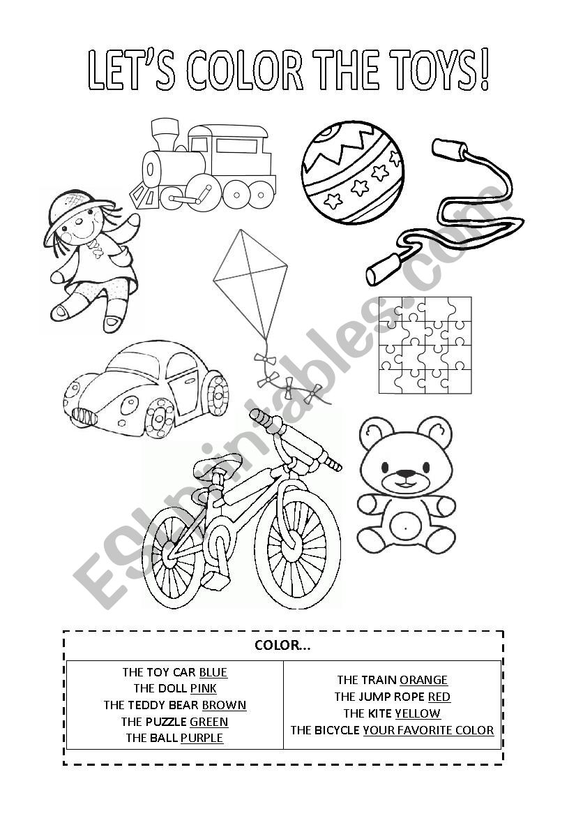 Toys Coloring Worksheet Coloring Pages