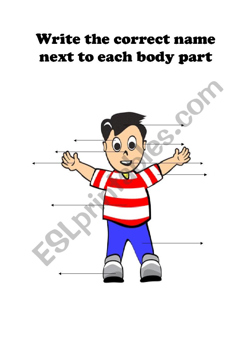 Body Parts worksheet