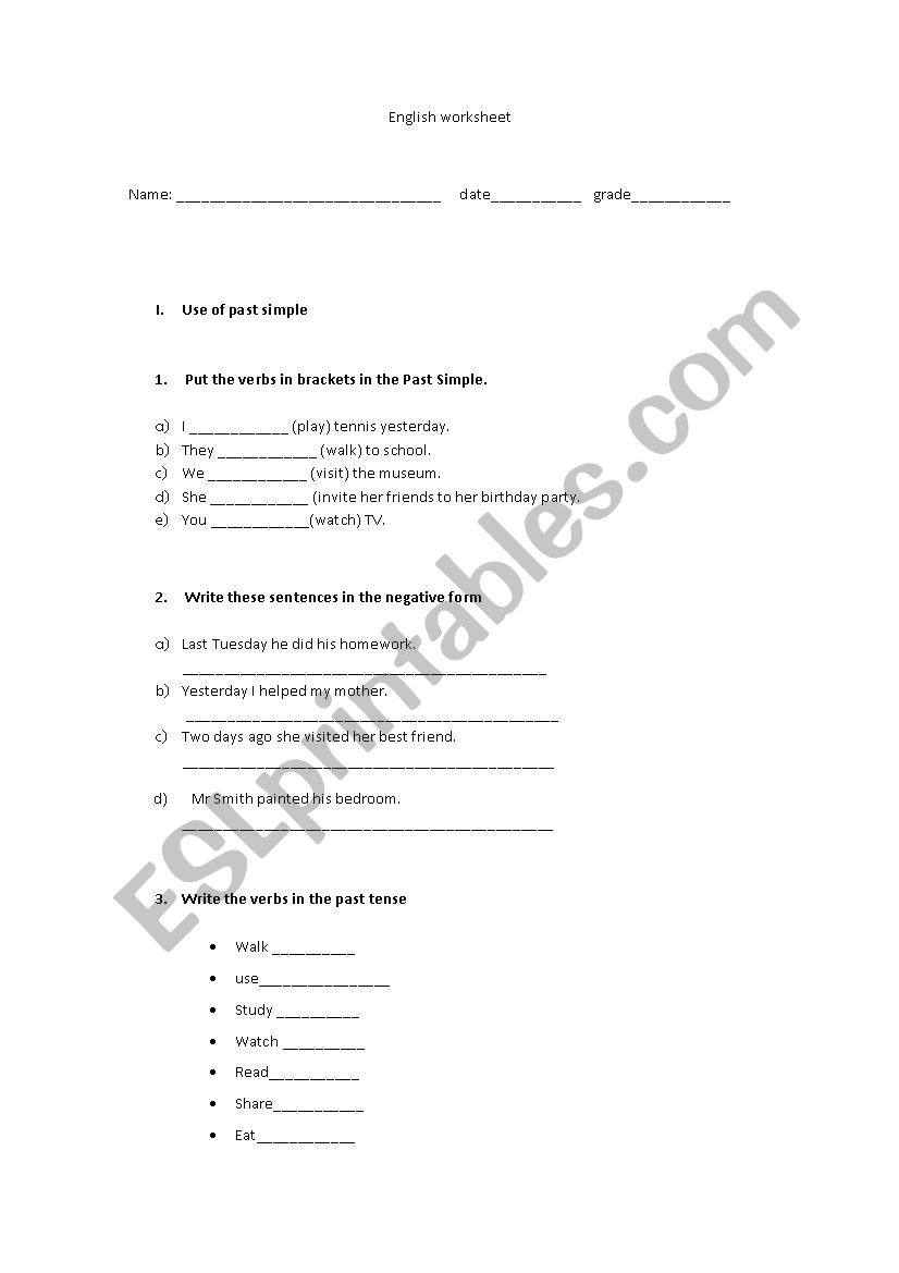 english worksheet worksheet