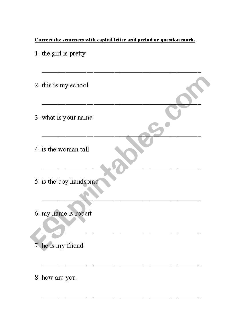 Basic Punctuation Worksheet Educationcom