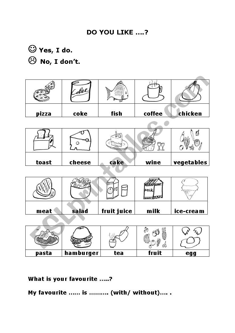 Food worksheet