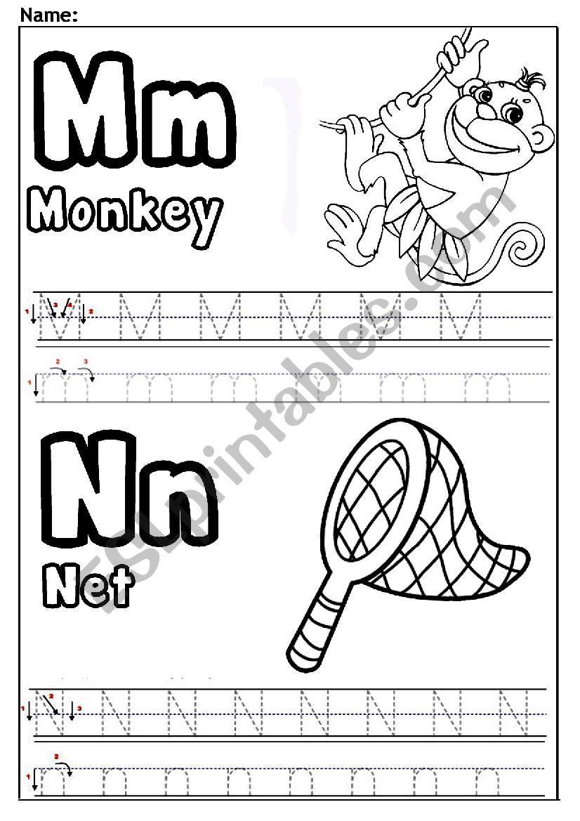 Letters M And N ESL Worksheet By Jessamay27