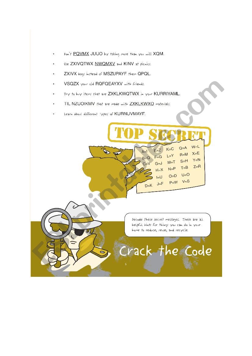 code crack worksheet