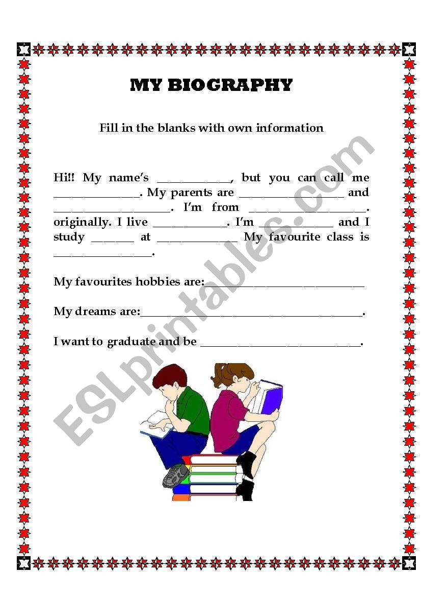 biographies with worksheets