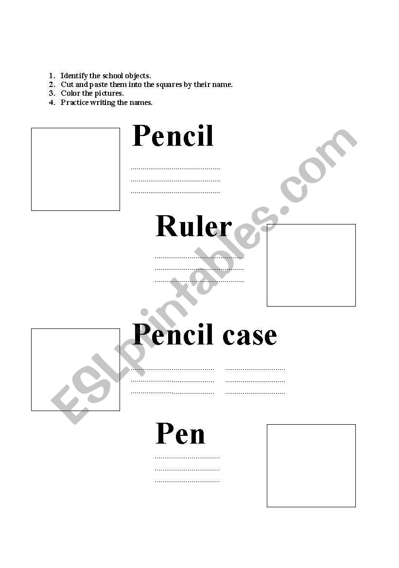 School activity worksheet