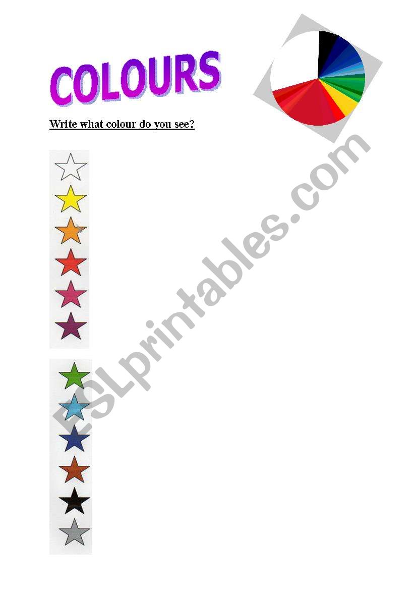 Colours worksheet