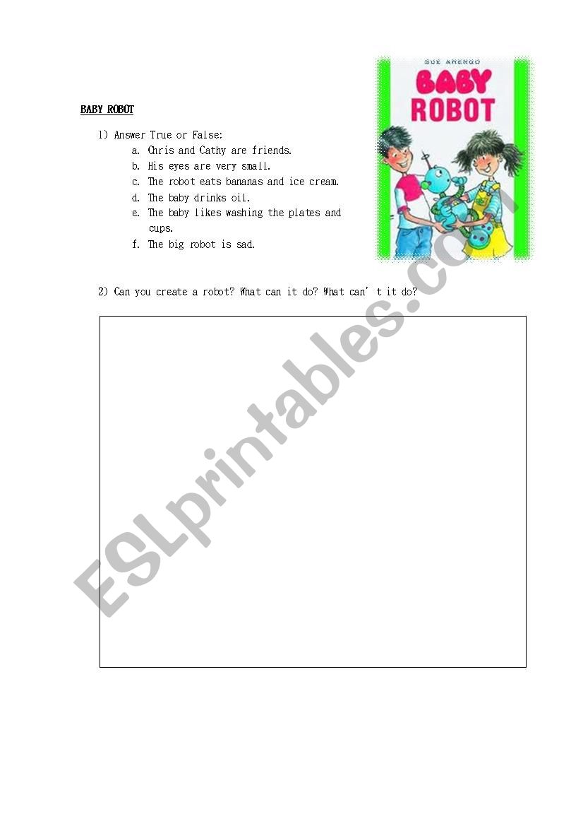 Baby Robot worksheet