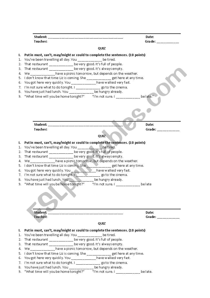 modal verbs quiz worksheet