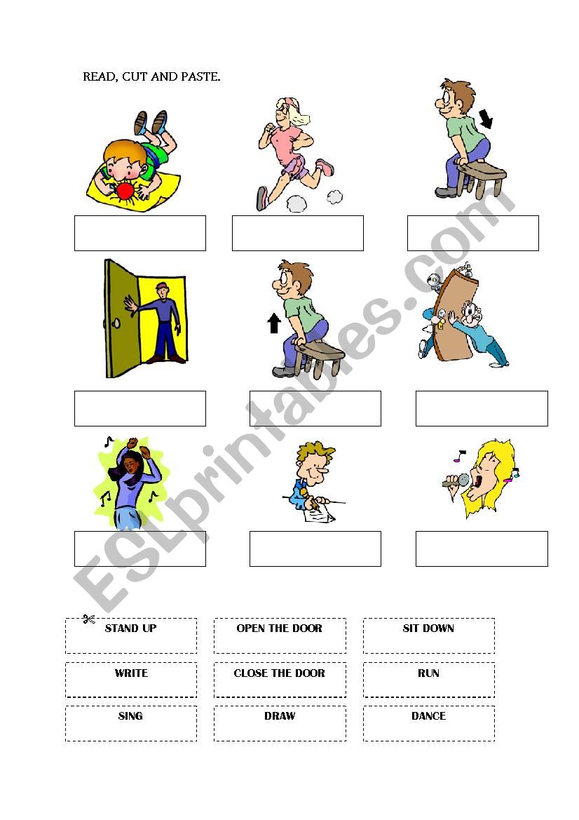 Actions worksheet