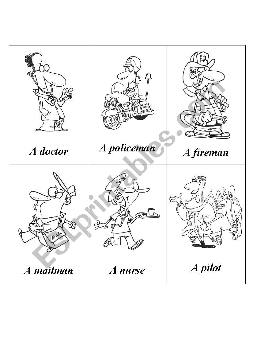 Occupations. Part 1 worksheet