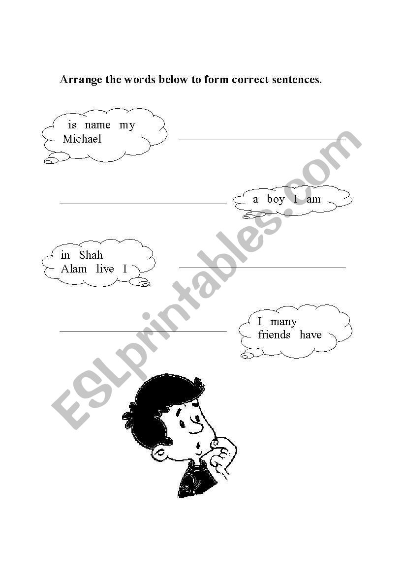 English Worksheets Word Order