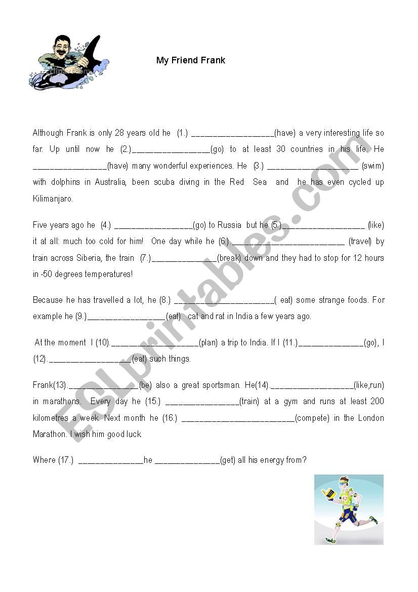 Tense Review worksheet