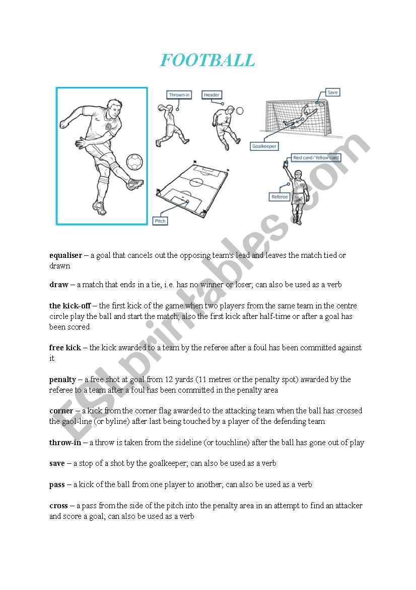 Football worksheet