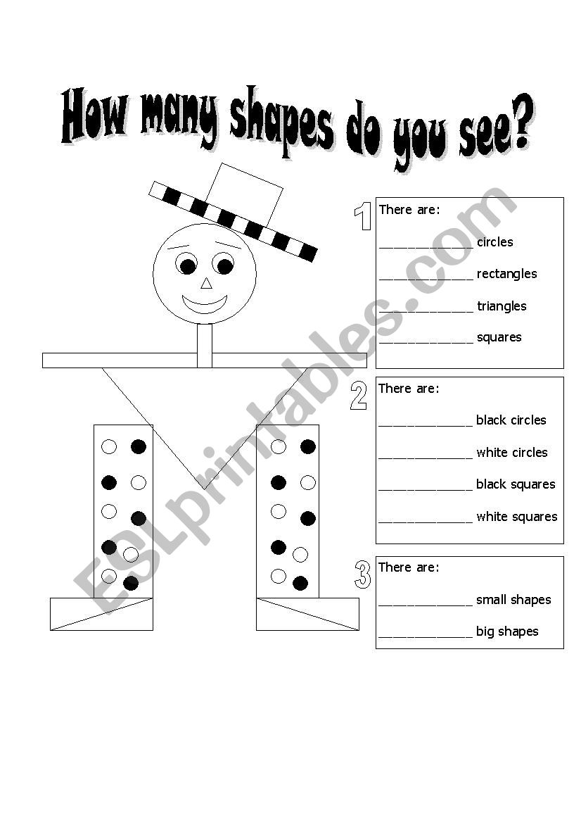 How many shapes do you see? worksheet
