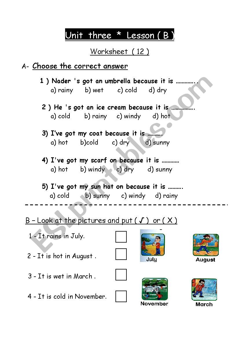 weather worksheet