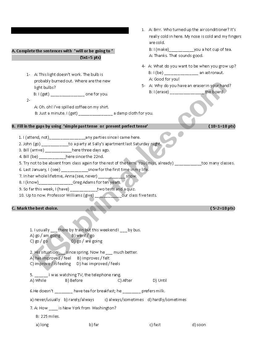 grammar questions worksheet