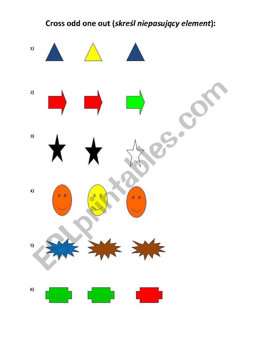 Colours worksheet