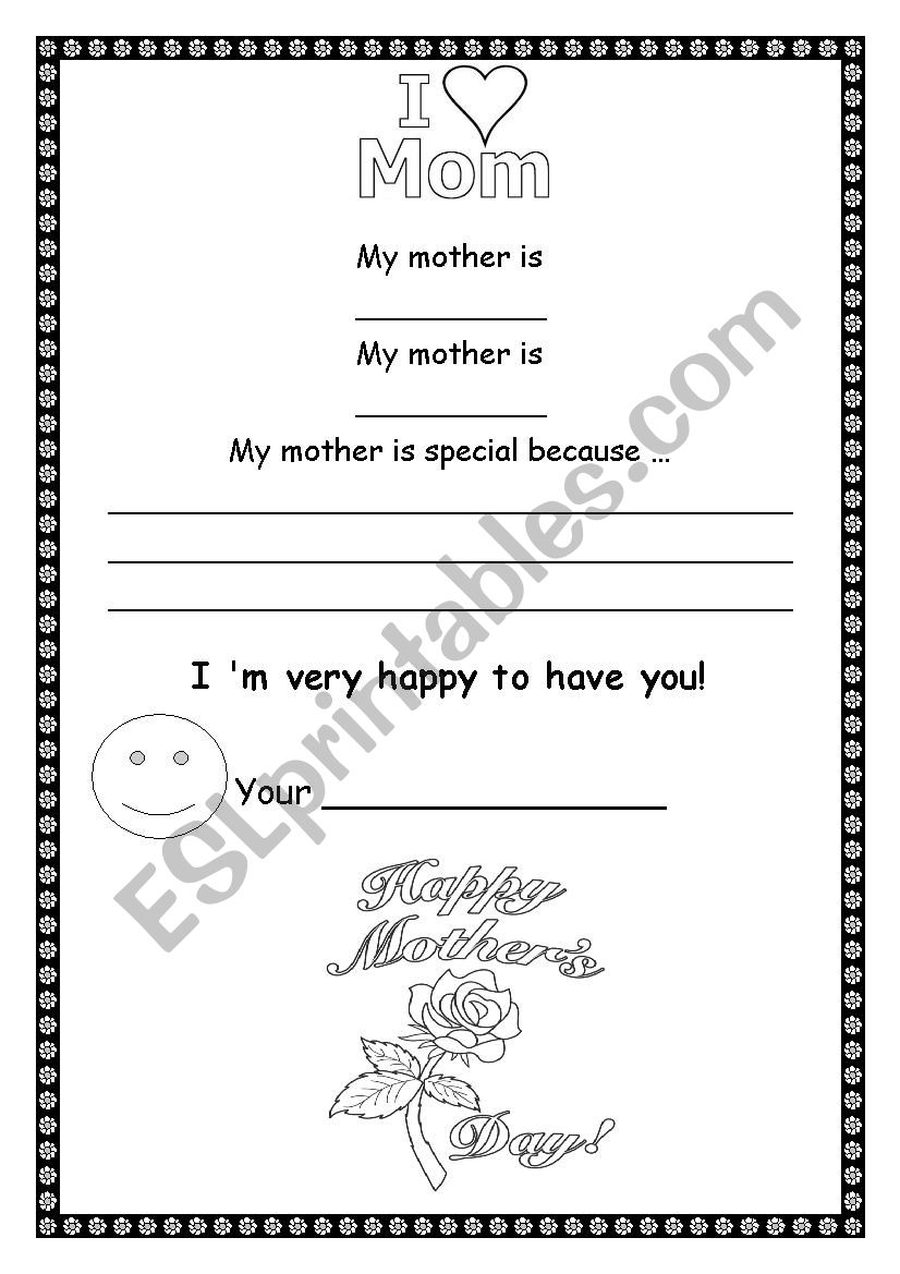 Mother´s day - ESL worksheet by Stephanie91