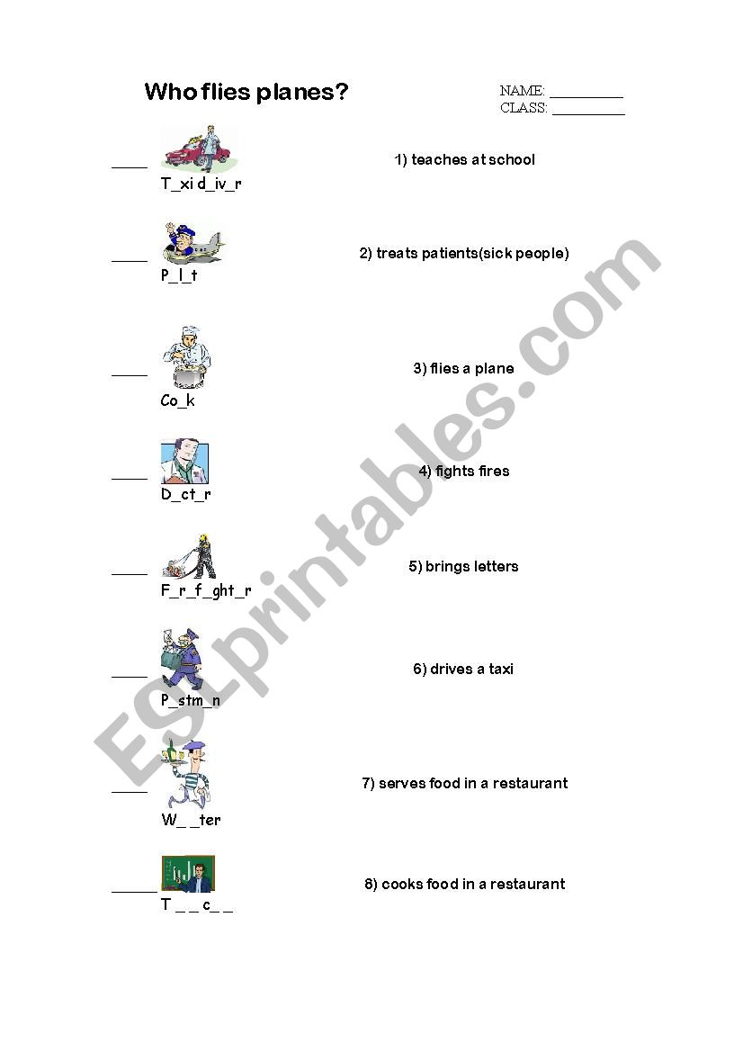 transportation worksheet