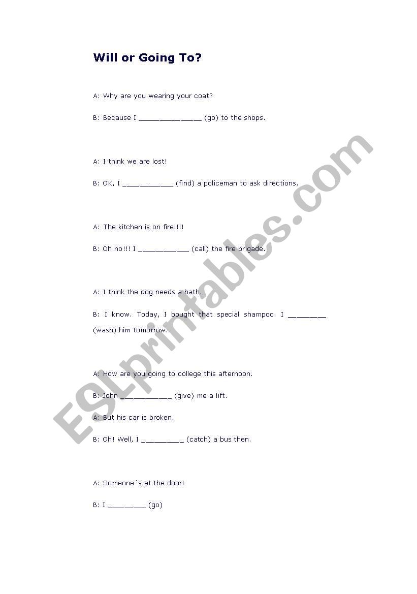 english-worksheets-will-or-going-to