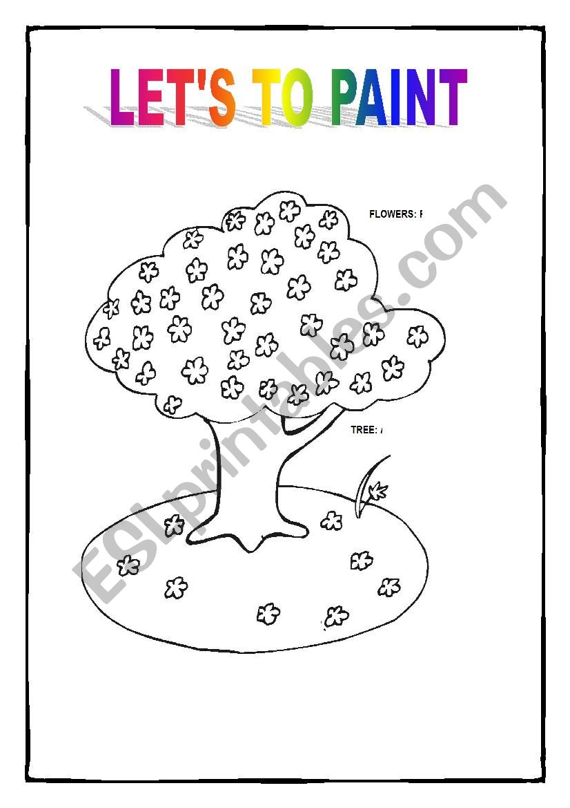 PAINT THE TREE worksheet