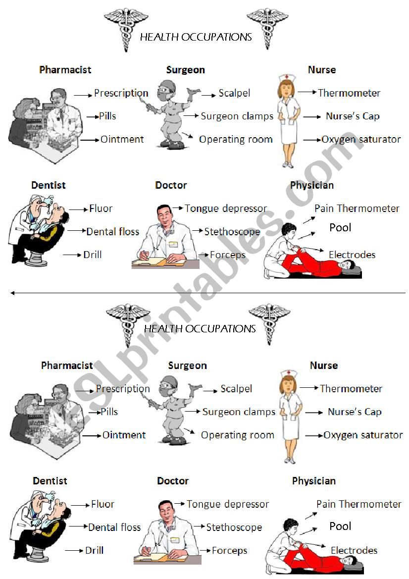 Health occupation worksheet