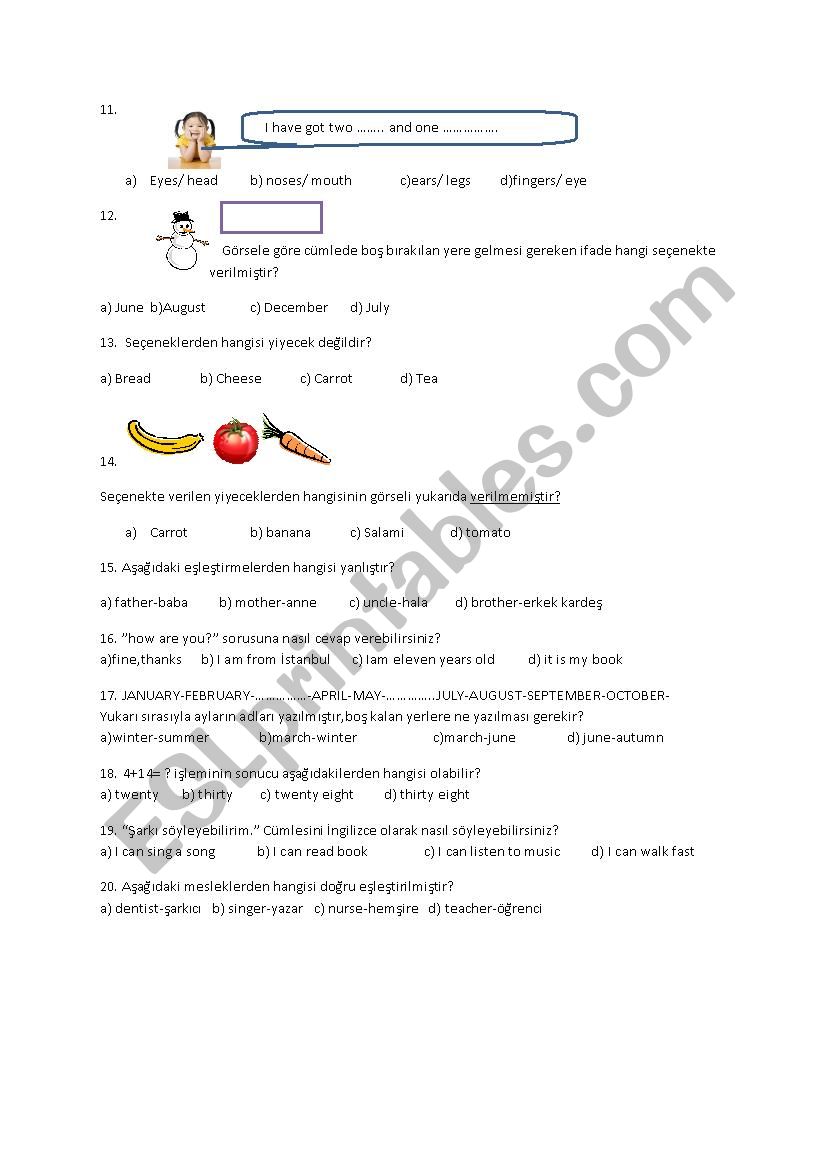 5TH GRADES LEVEL SPECIFICATION TEST PART 2