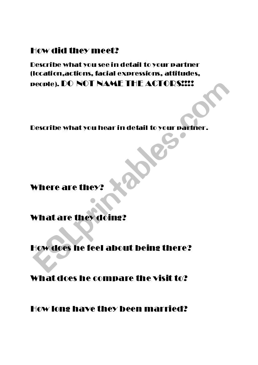 Mr. and Mrs. Smith worksheet