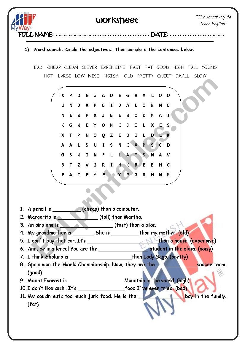 Parts of the body worksheet