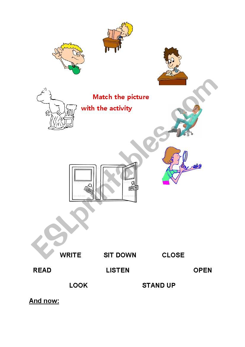 Match the pictures - basic vebs