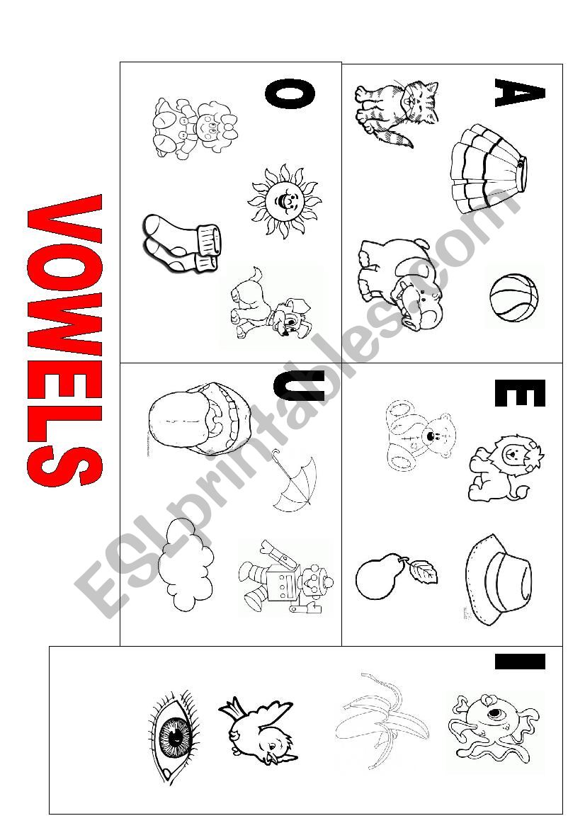 vowels esl worksheet by gloschorta