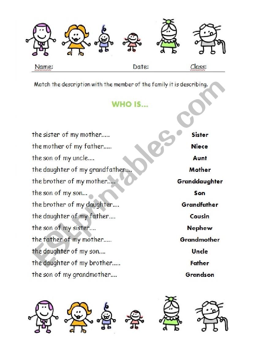 who is ... worksheet