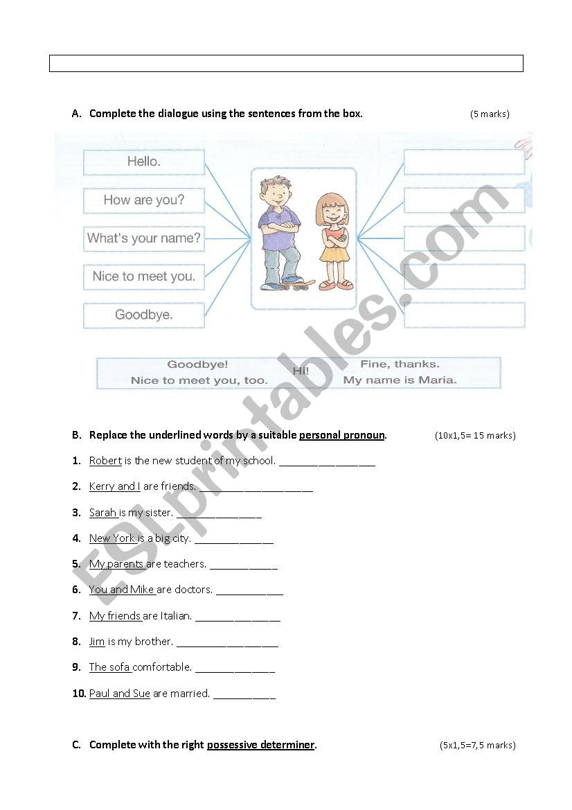 Revising worksheet worksheet