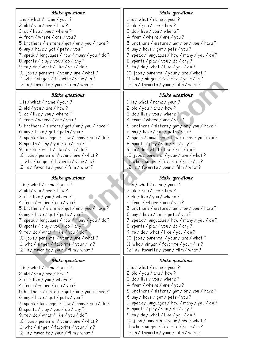 present simple activity worksheet