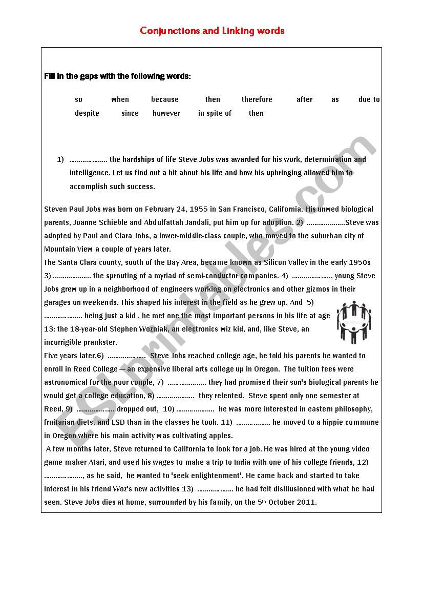 conjunctions and linking words