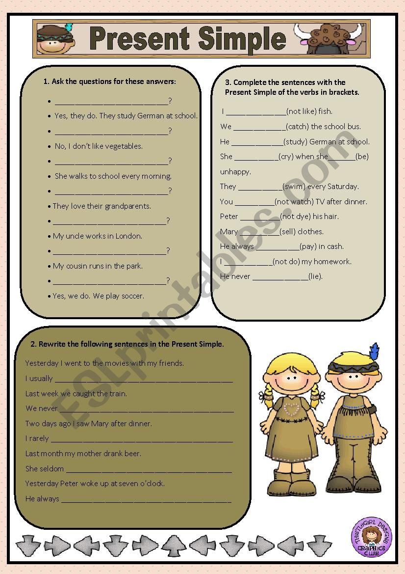 PRESENT SIMPLE worksheet