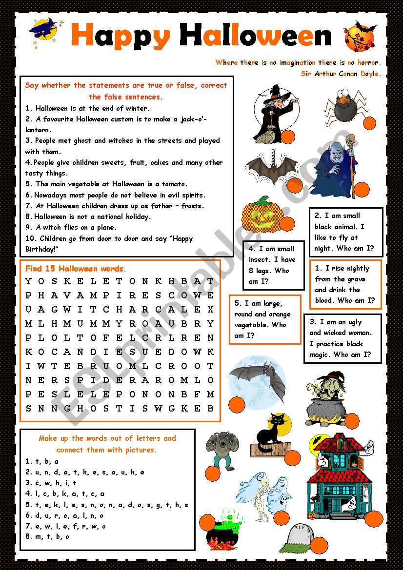 Happy Halloween - ESL worksheet by kosamysh