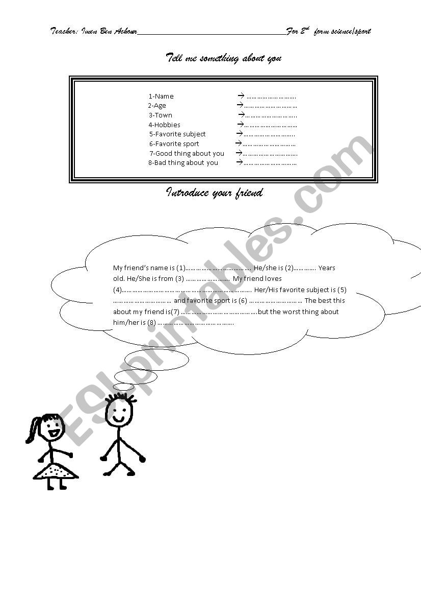 Getting to know each other  worksheet