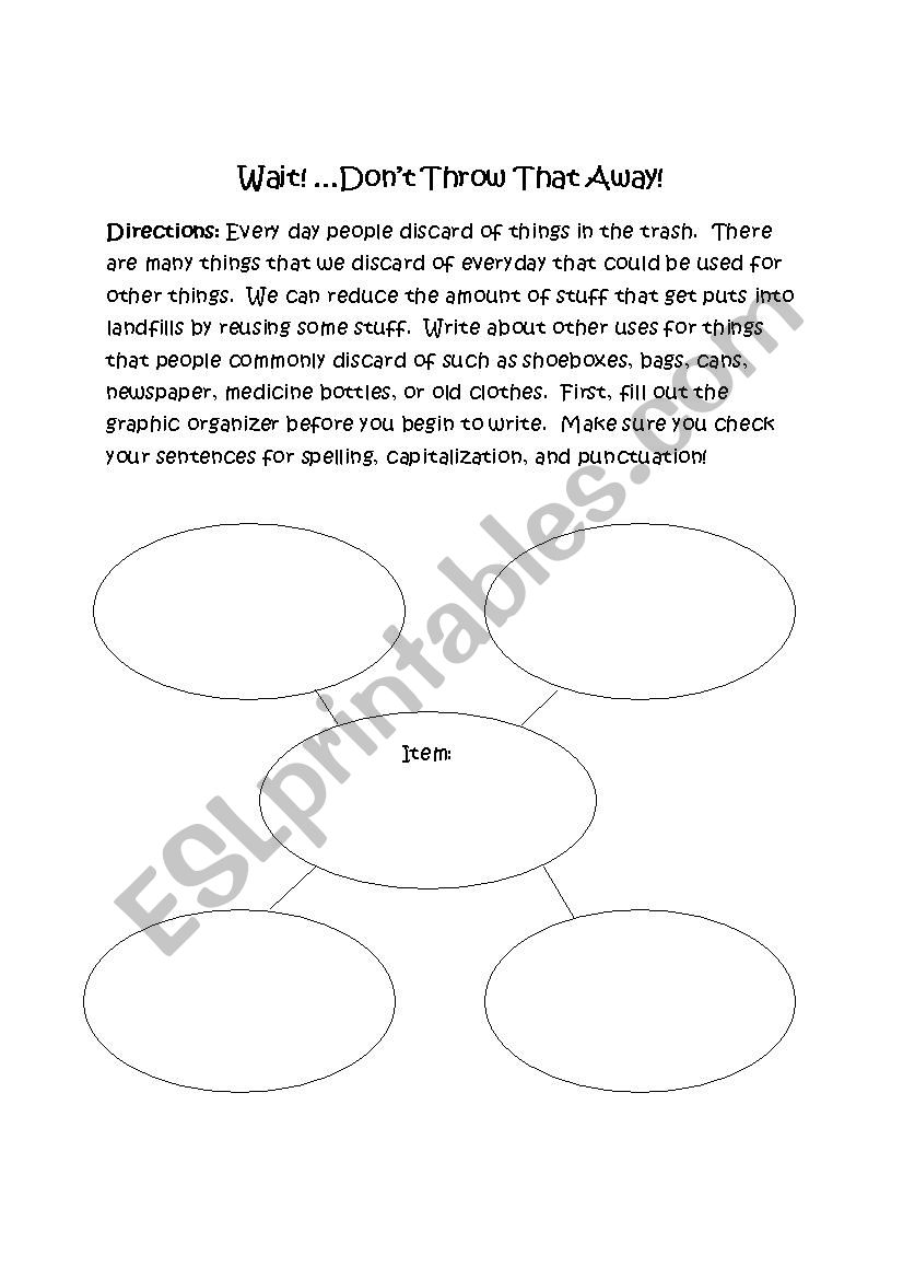 Wait, Dont Throw That Away! worksheet