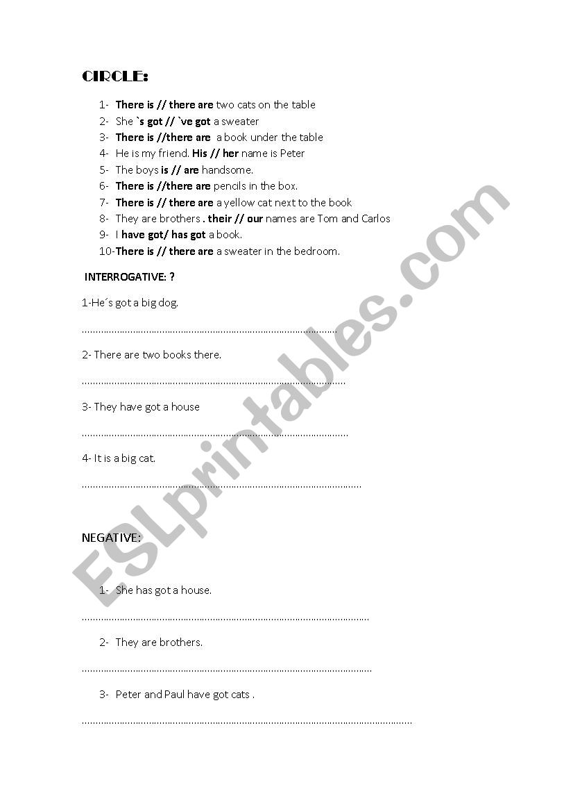 practice  worksheet