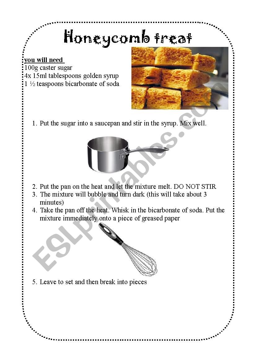 Halloween recipe worksheet