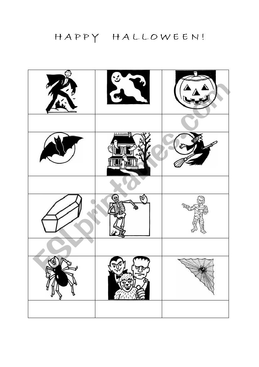 HAPPY HALLOWEEN worksheet