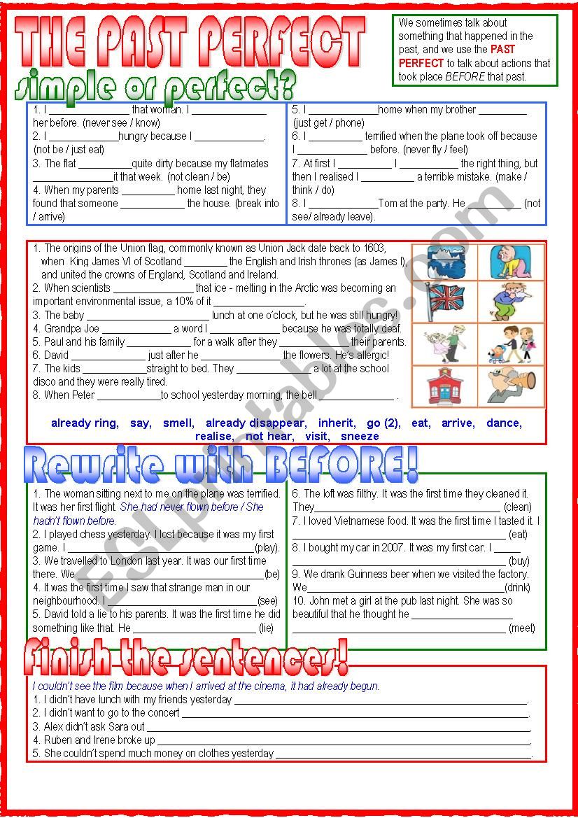 Past Perfect ESL Worksheet By Nuria08