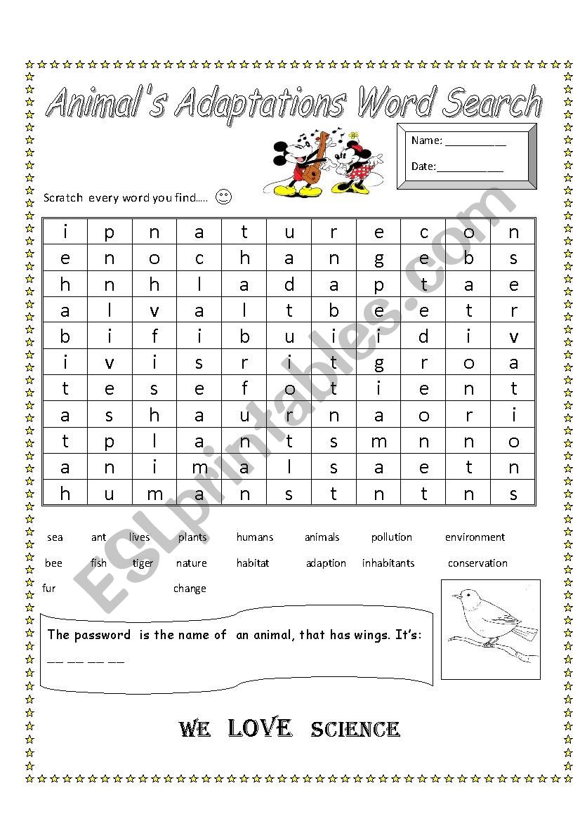 animal-s-adaptations-word-search-esl-worksheet-by-sadeel