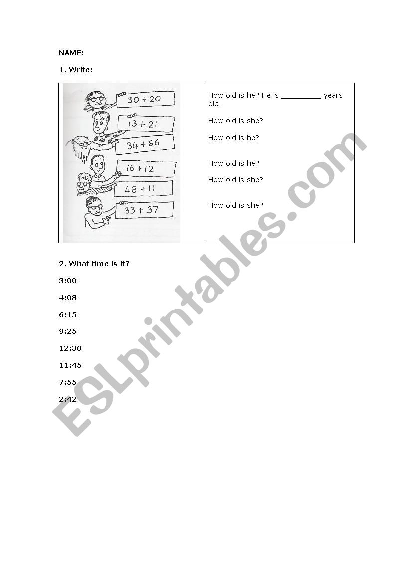 Test worksheet