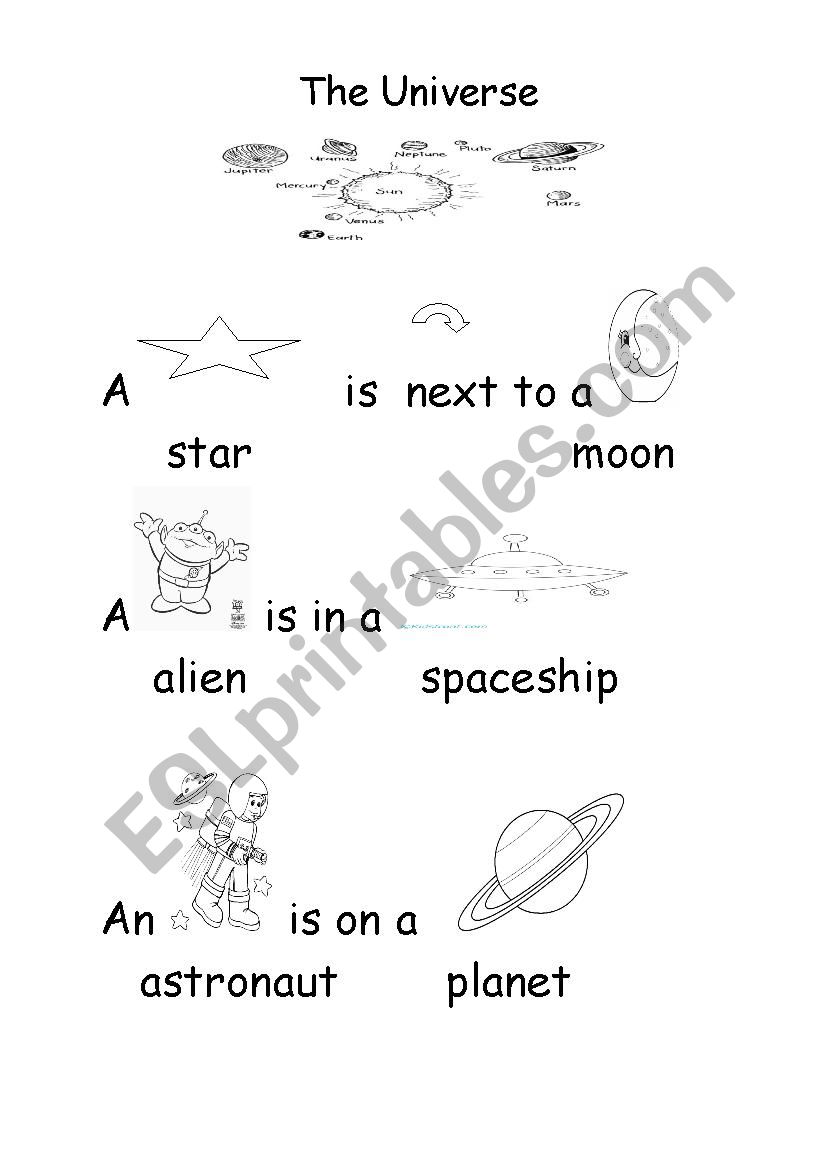 The Universe worksheet