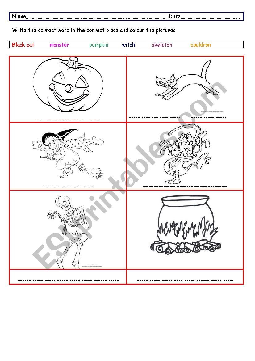 HALLOWEEN worksheet