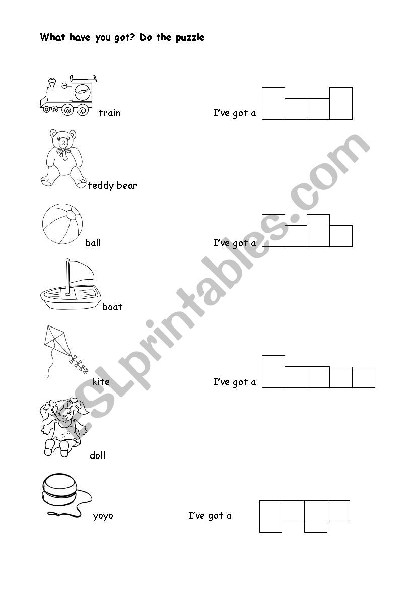 Easy Toys Worksheet worksheet
