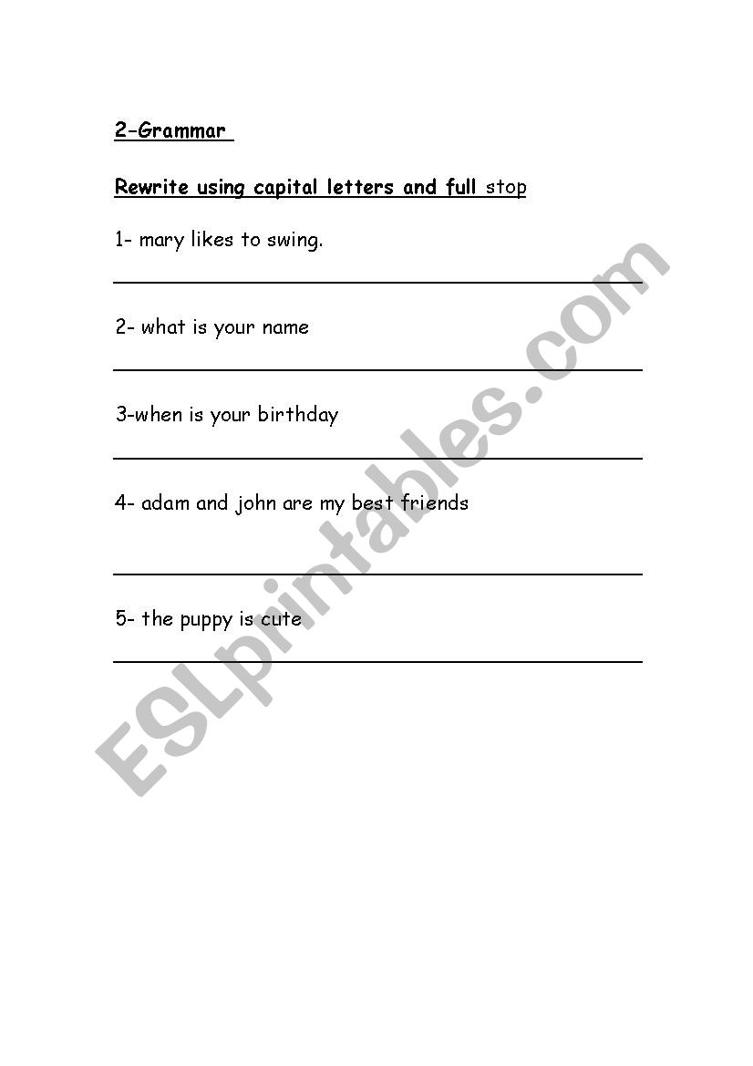 punctuate worksheet